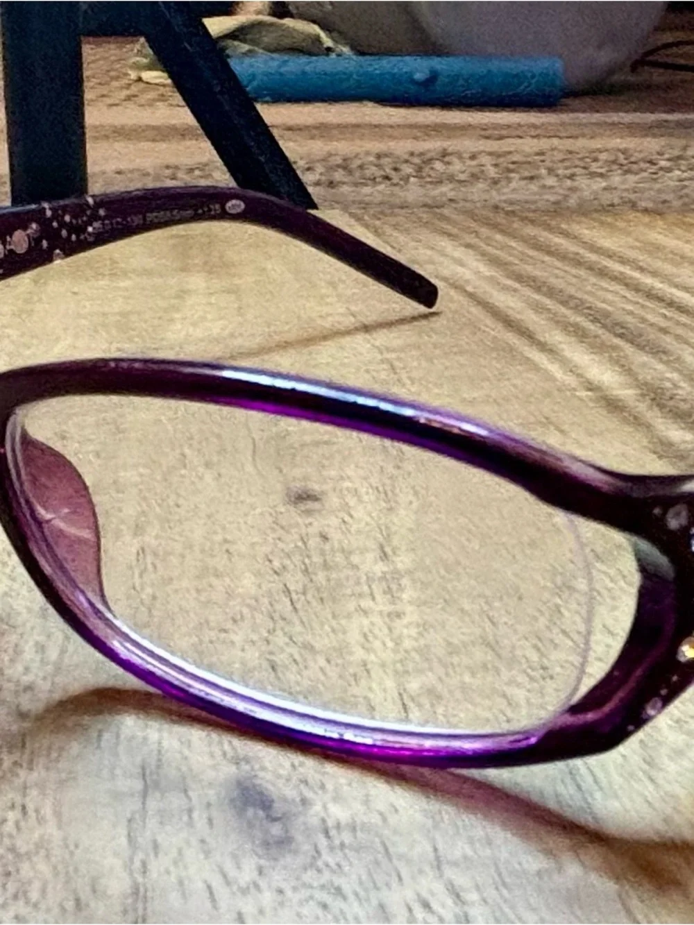 Foster Grant Purple Rectangle Women's Eyeglass Frames